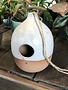 Birdhouse, Minimalist Modern Ceramic Bird House , Cream