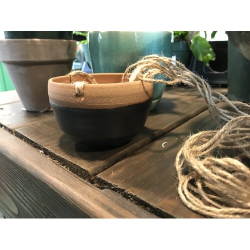 Planter, Small Hanging Planter, Black