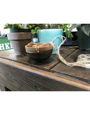 Planter, Small Hanging Planter, Cocoa Brown