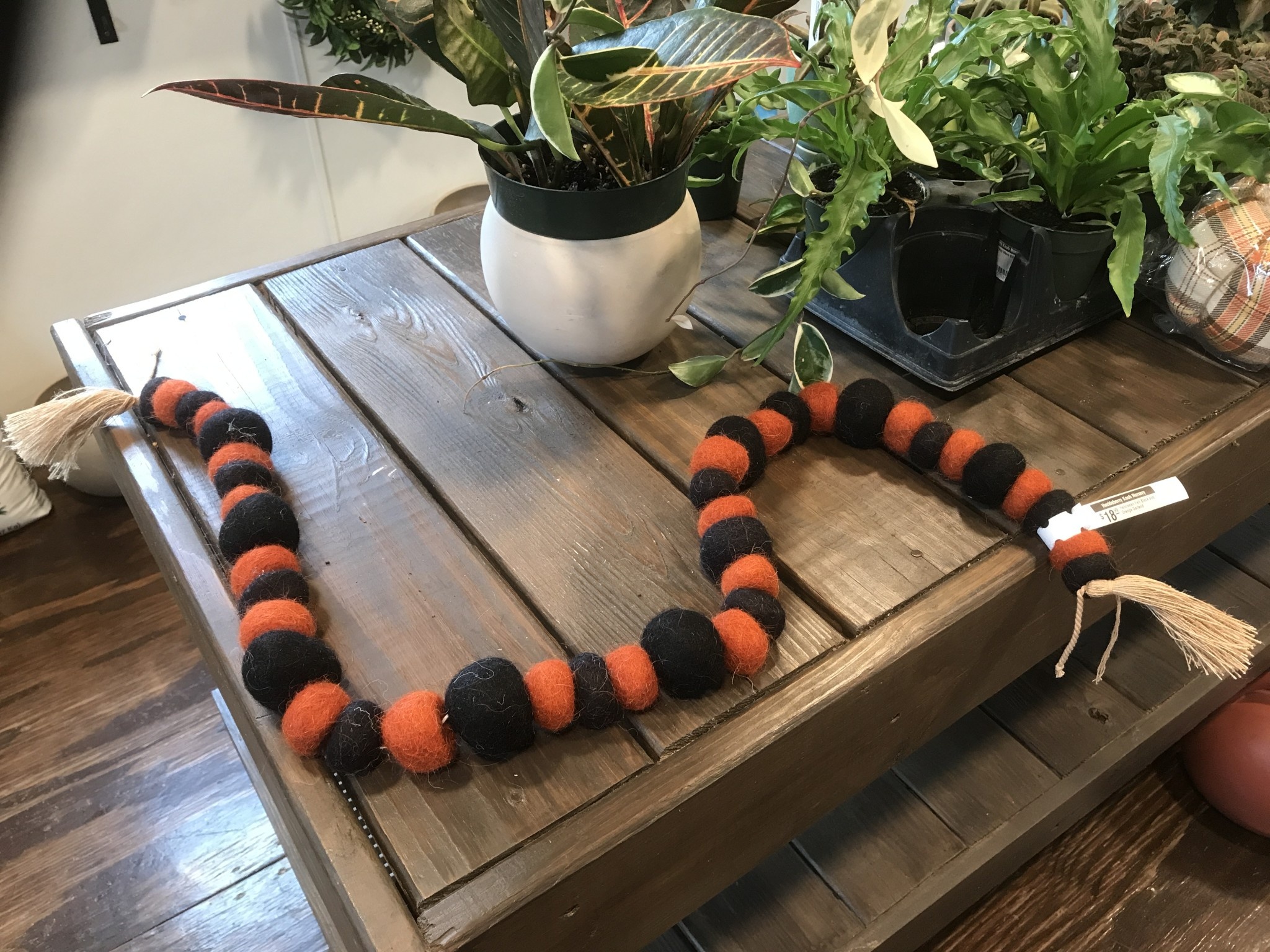 Halloween Felt Black and Orange Garland