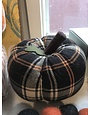 Primitive Fall Plaid Black Pumpkin