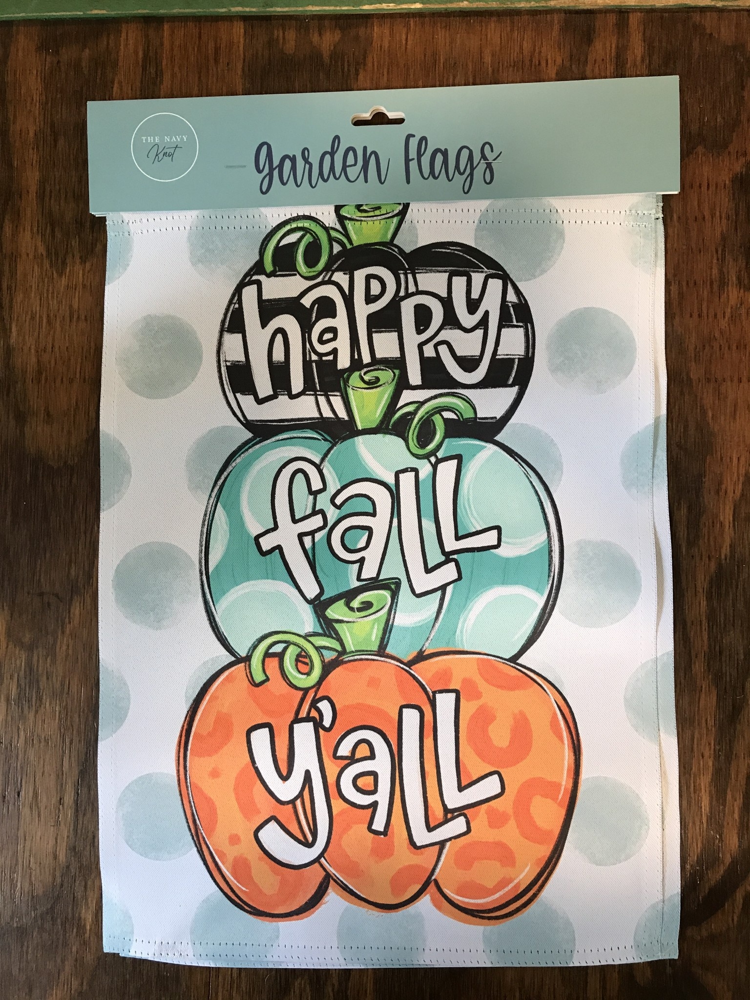 Seasonal Flags- Happy Fall Ya'll Pumpkin Stack