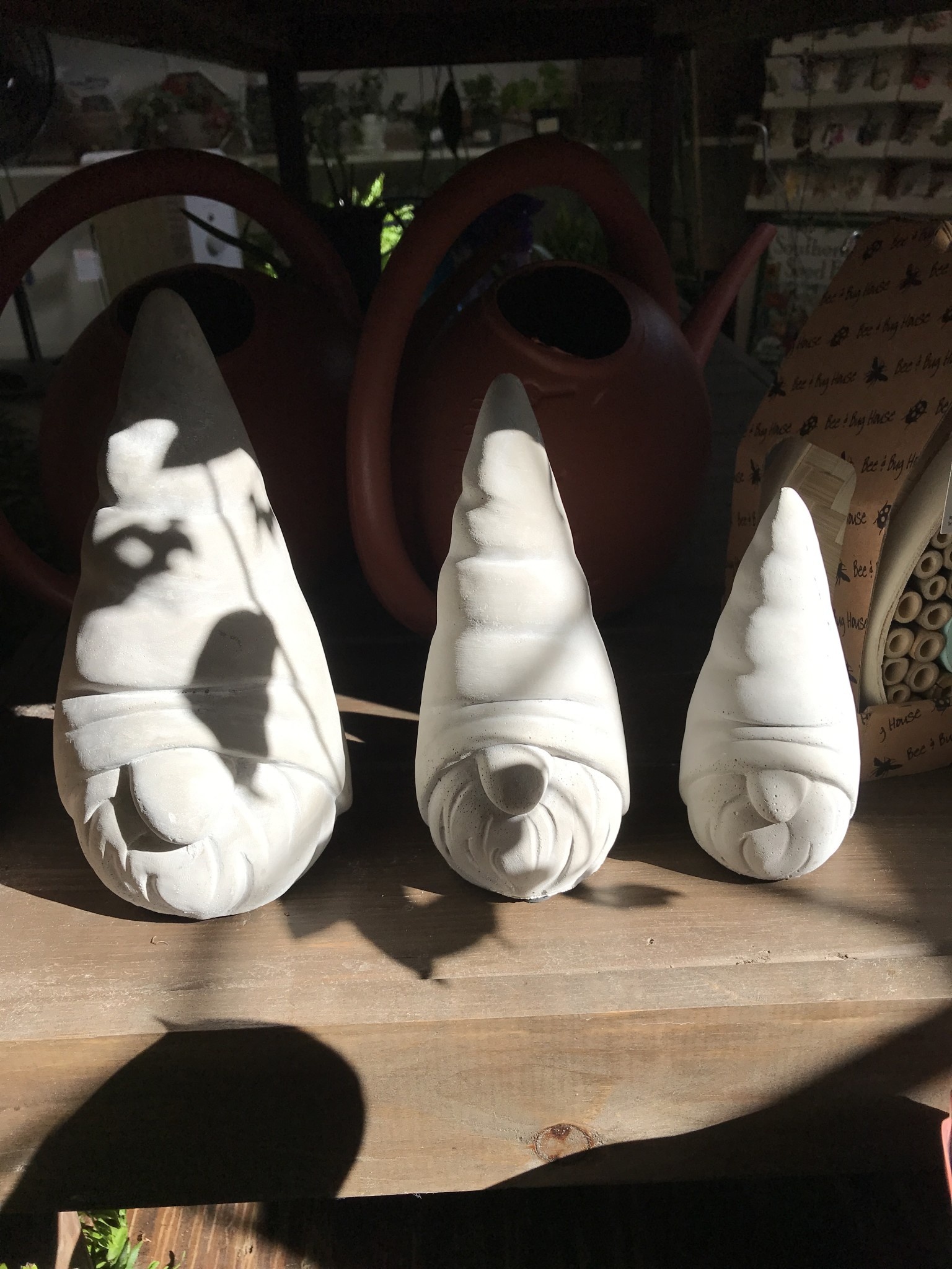 Cement Garden Gnomes SET OF THREE