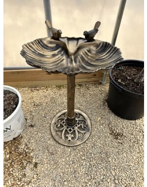 Pompeii Bird Bath Bronze Plastic