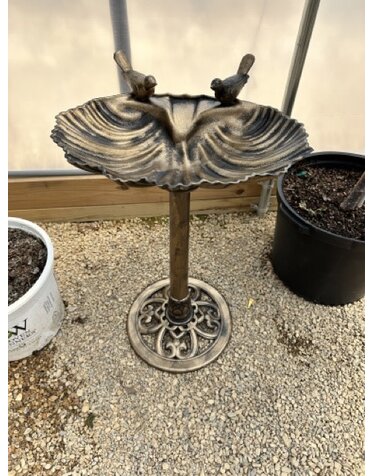 Pompeii Bird Bath Bronze Plastic
