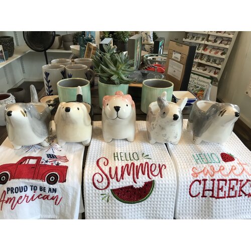 Ceramic Dog Planter