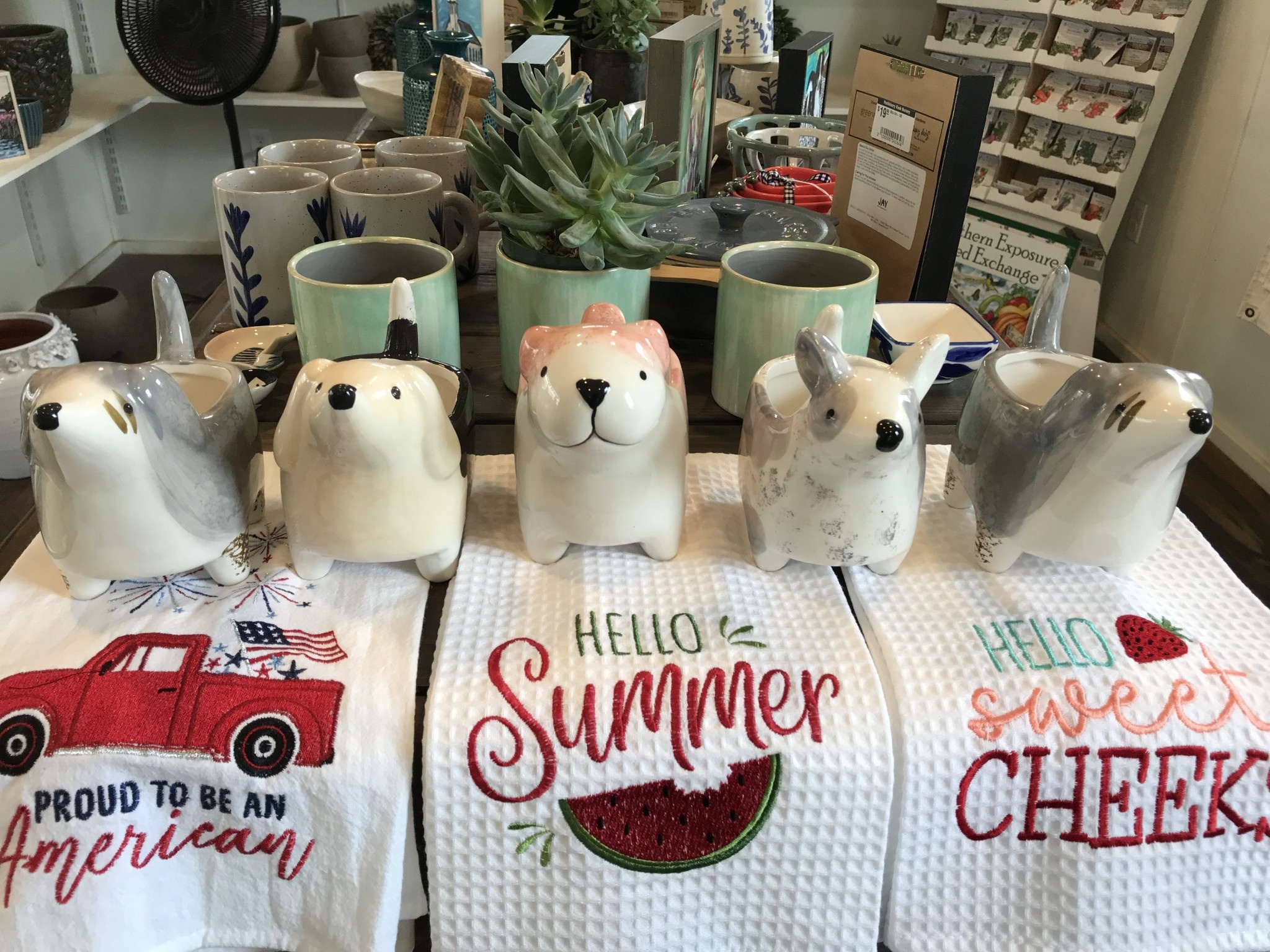 Ceramic Dog Planter
