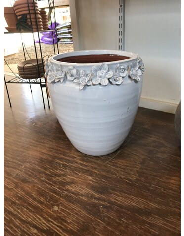 Tall Flower Cache Pot