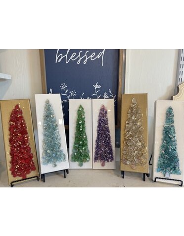 Glass Christmas Tree Art