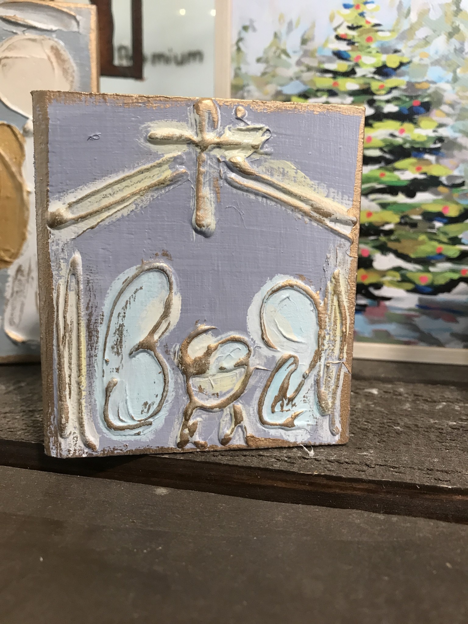 Mini Christmas Nativity handmade Wall Art