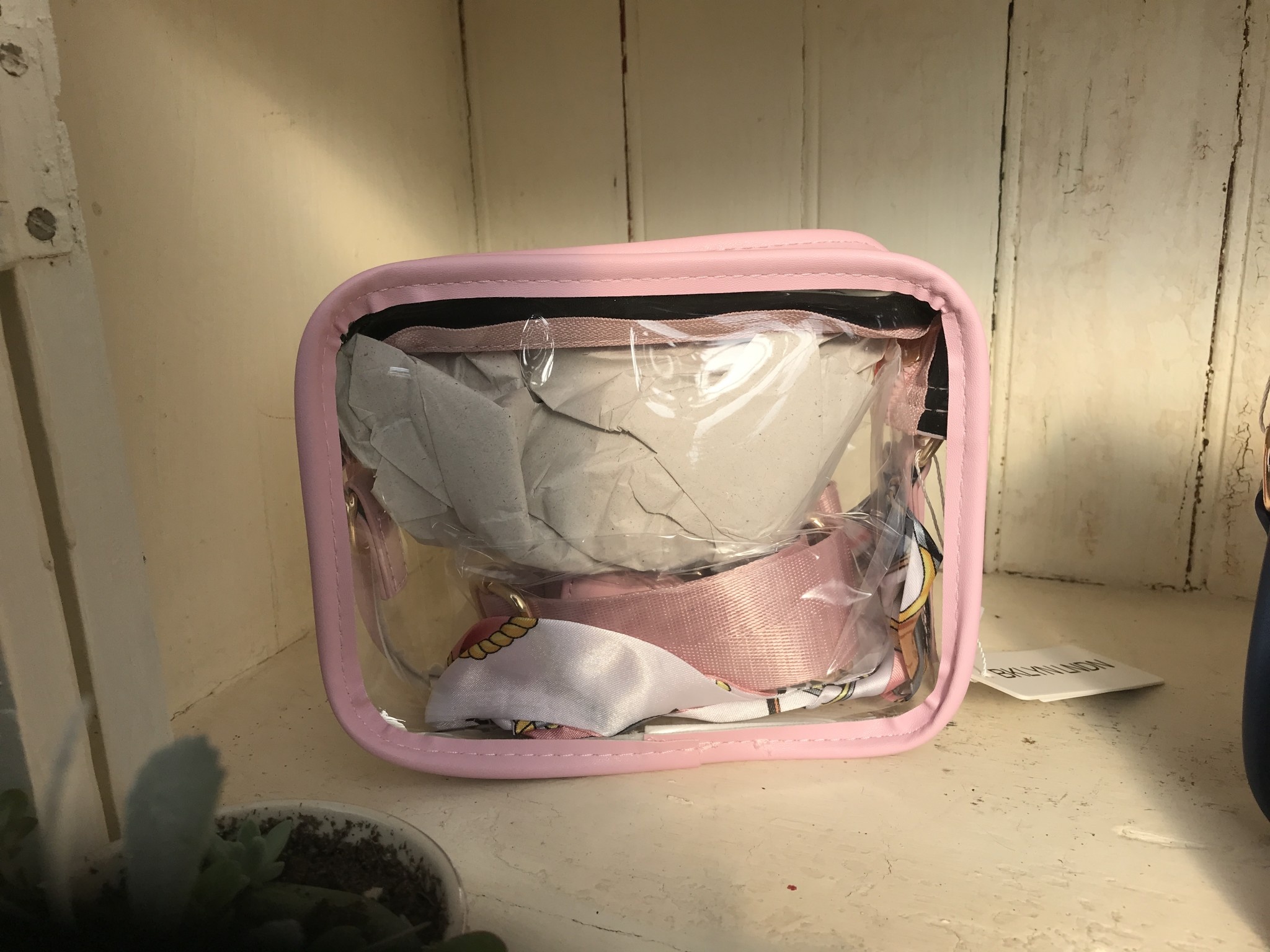 Clear Stadium Purse-Light Pink