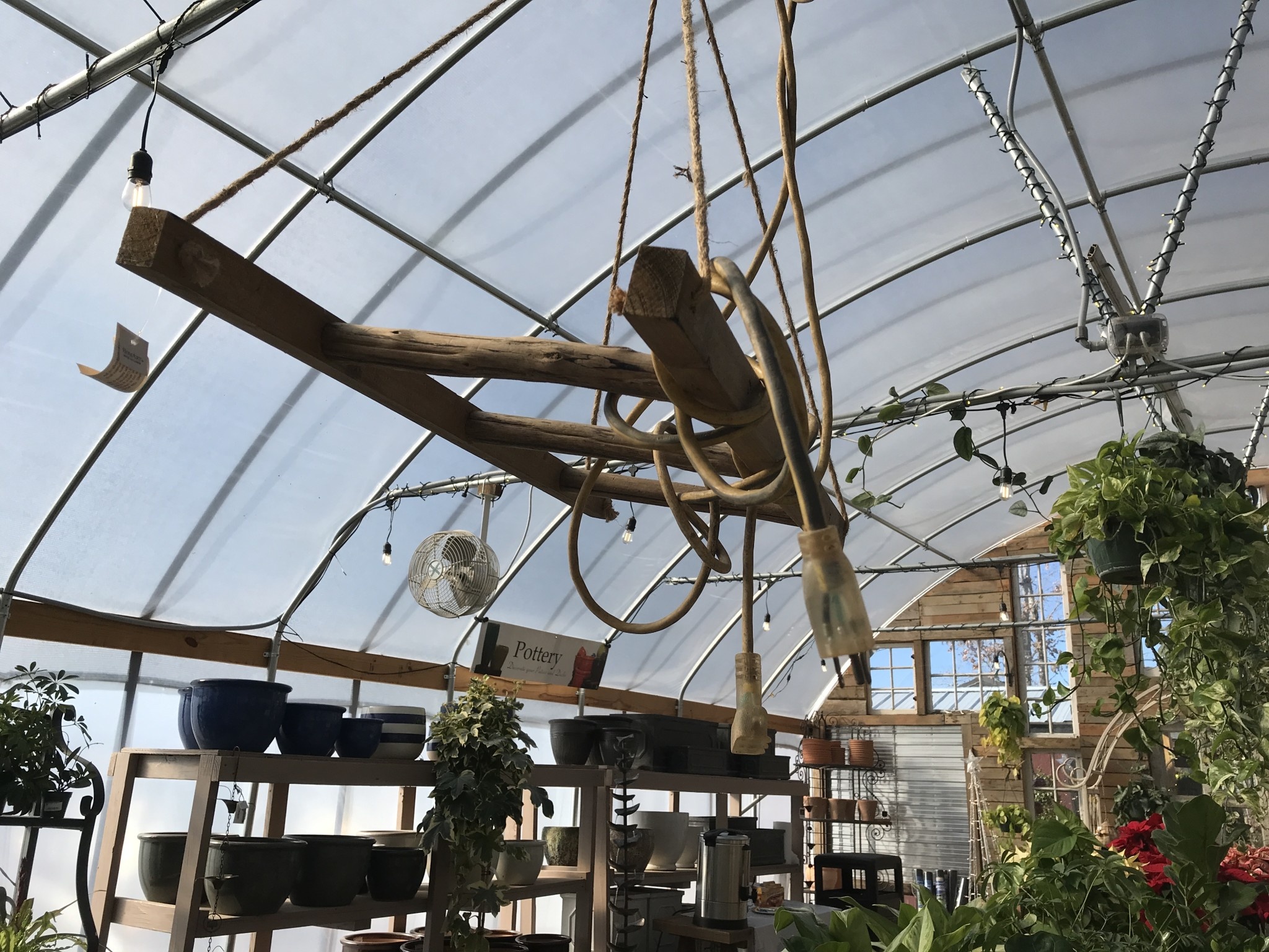 Horizontal Hanging Wood Ladder