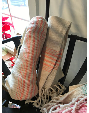 Linen Hand Towels Orange