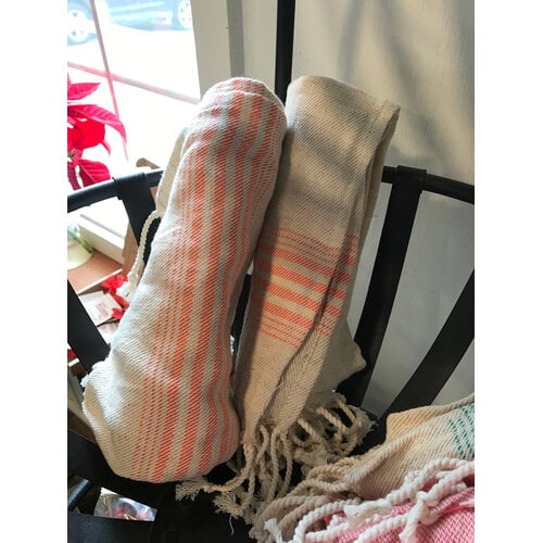 Linen Hand Towels Orange