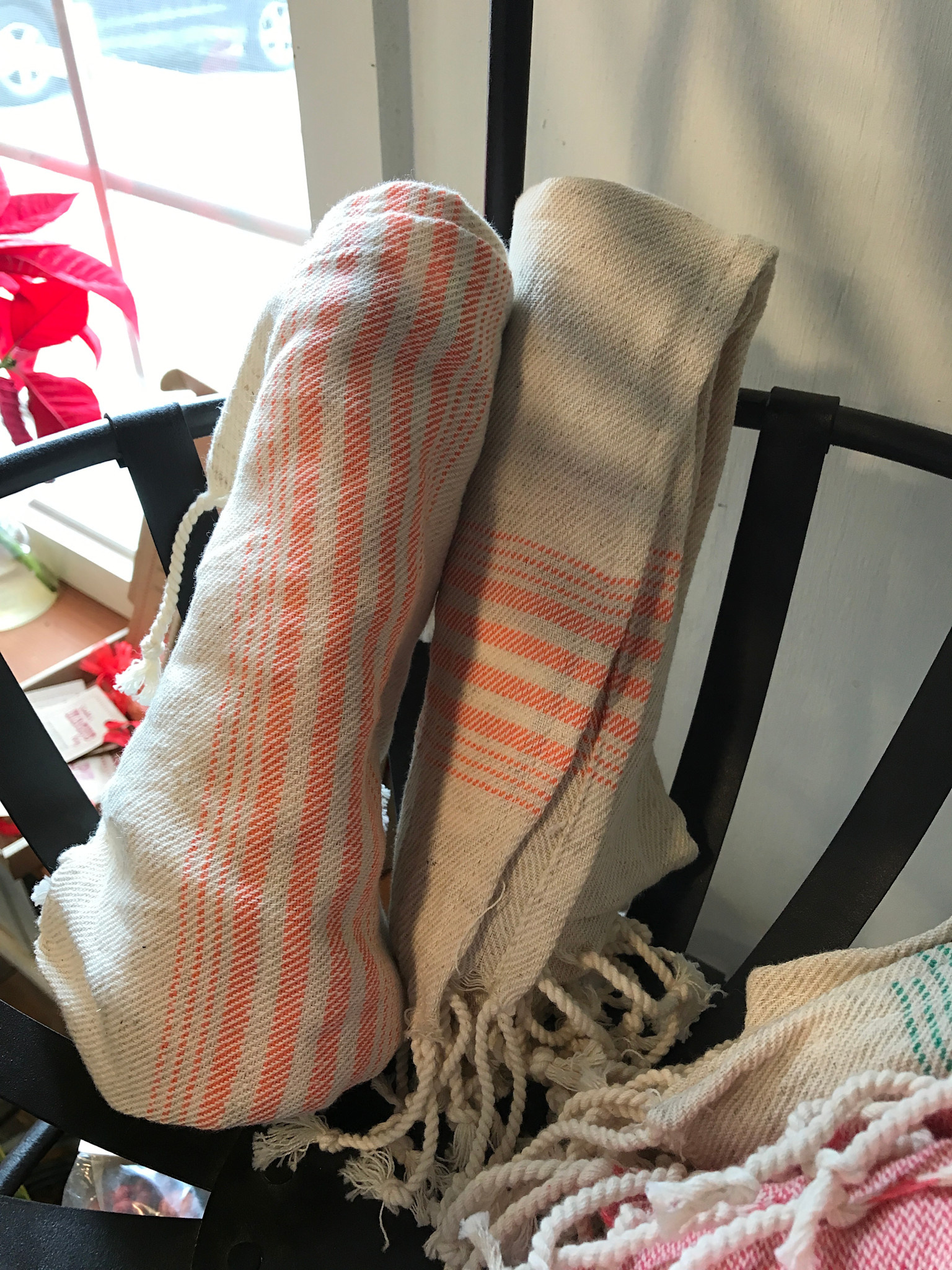 Linen Hand Towels Orange