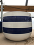 Large Stripe Planter (blue/ white)