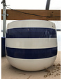 Large Stripe Planter (blue/ white)
