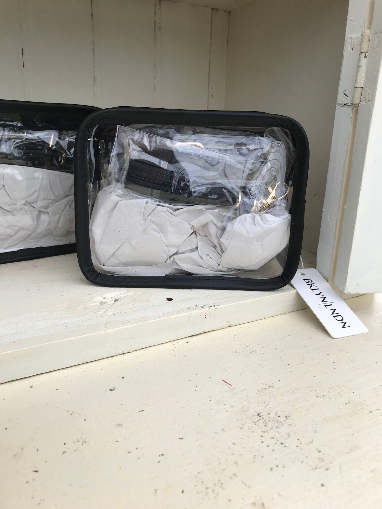 Clear Stadium Purse-Black