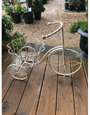 Metal, Tricycle Plant Stand (white)