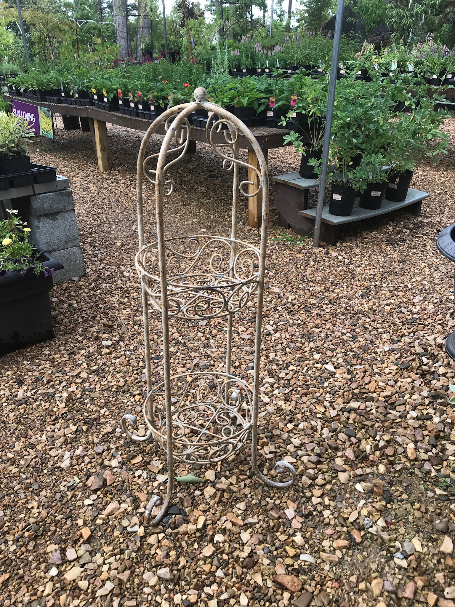Metal, Double Basket Planter Holder