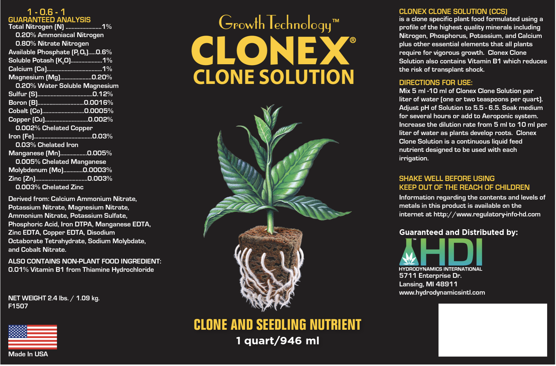 Clonex Rooting Solution Biologic Crop Solutions