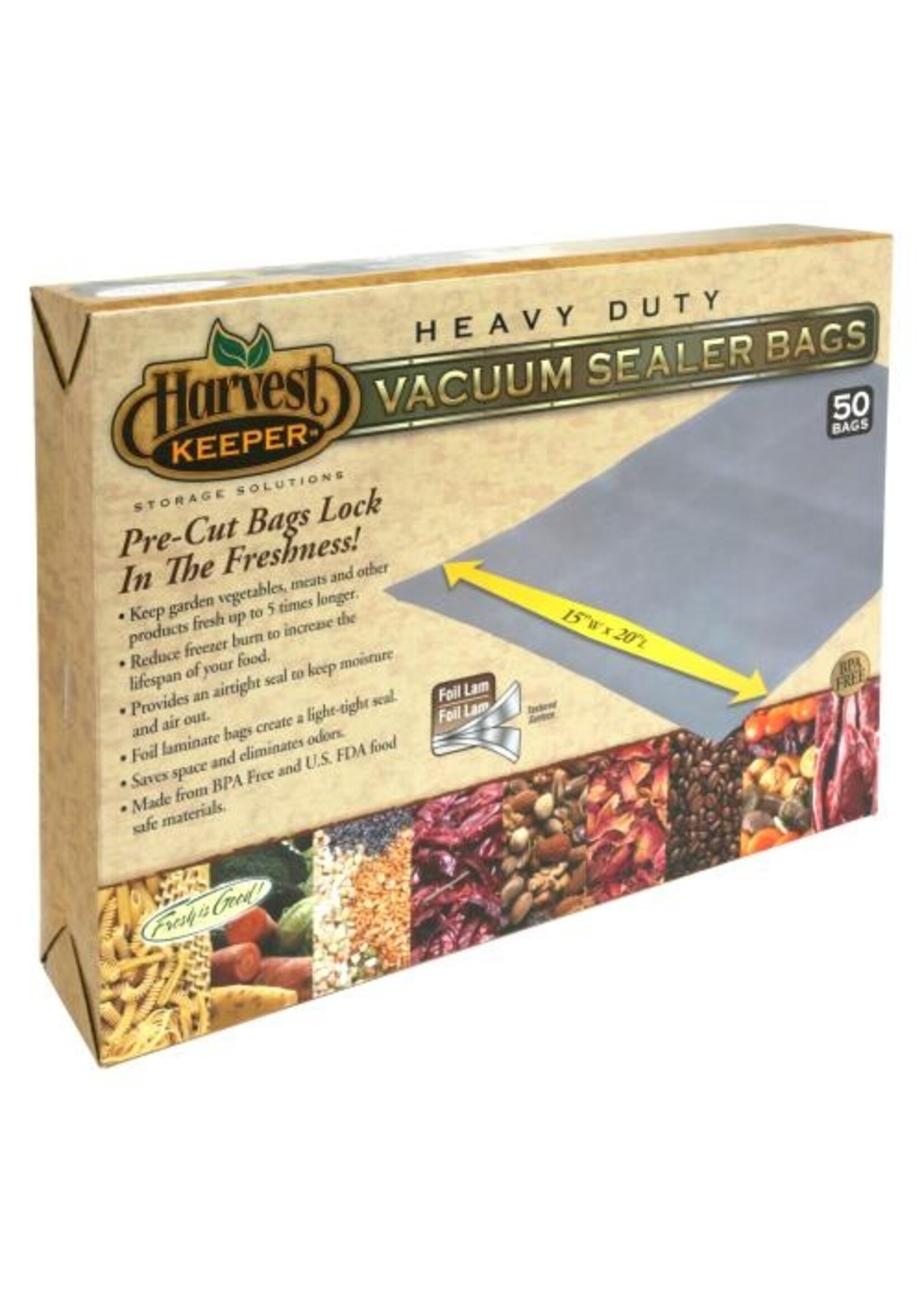 Harvest Keeper Vacuum Seal Black/Clear Storage-Bag 15 in x 20 in Air  Accessory at