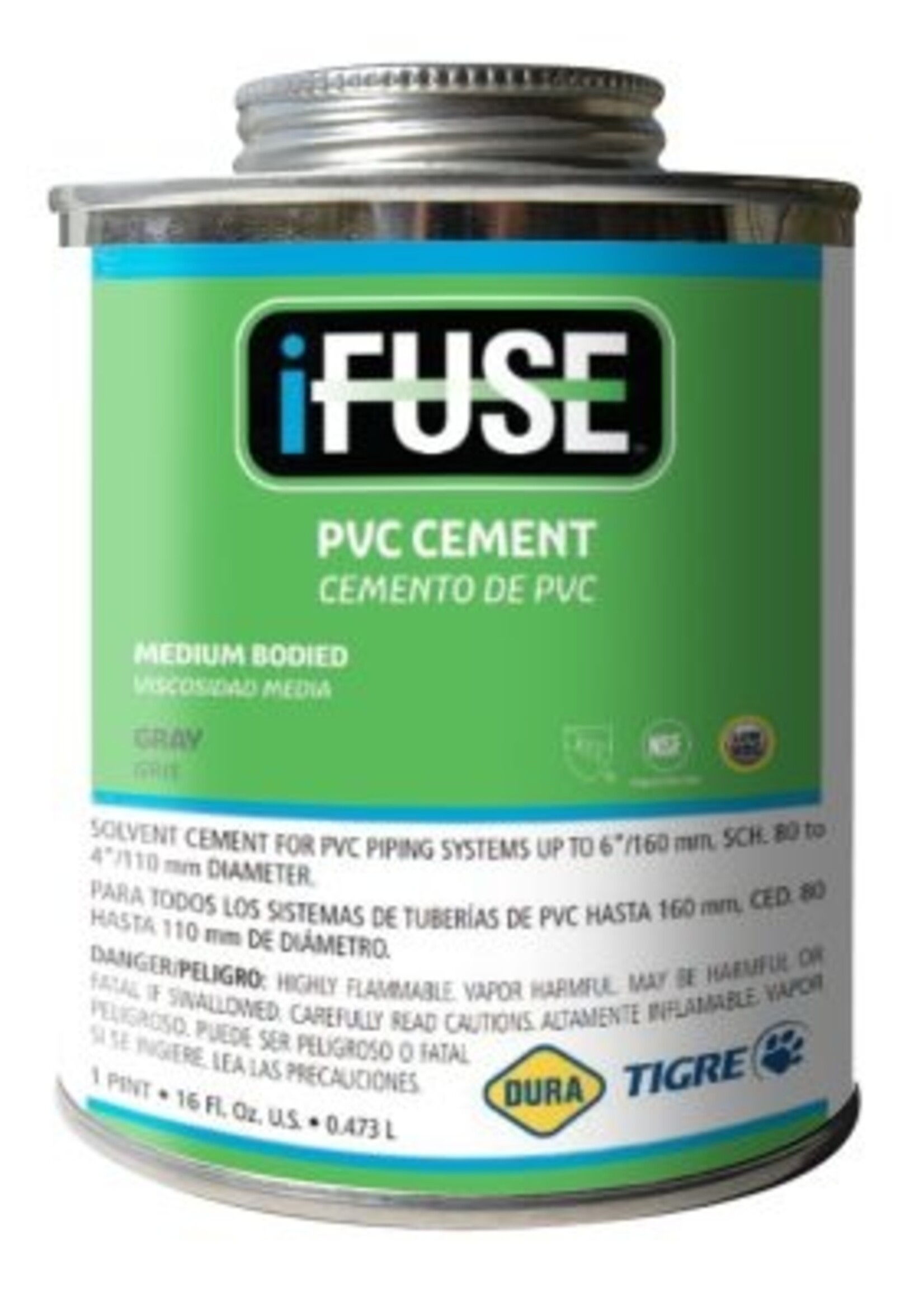 Ifuse PVC Cement Medium Bodied Gray 8oz