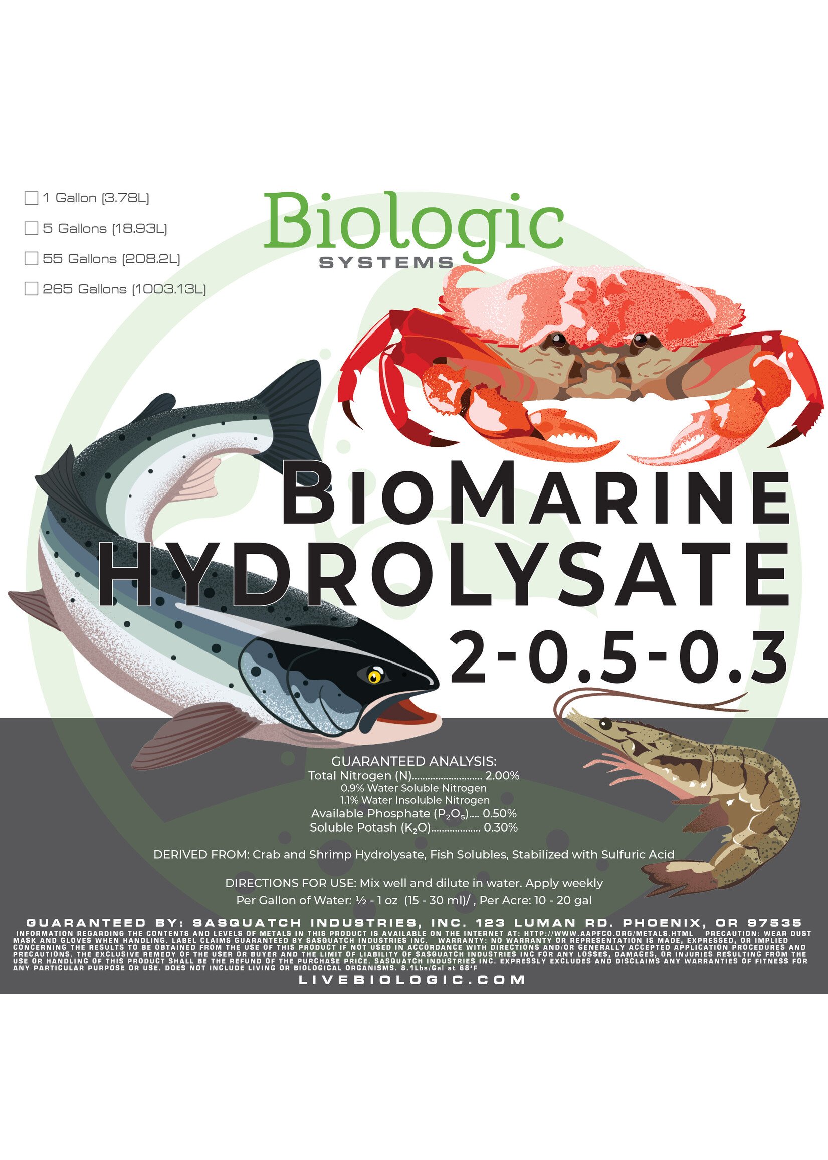 Biologic Systems Crab & Shrimp Hydrolysate