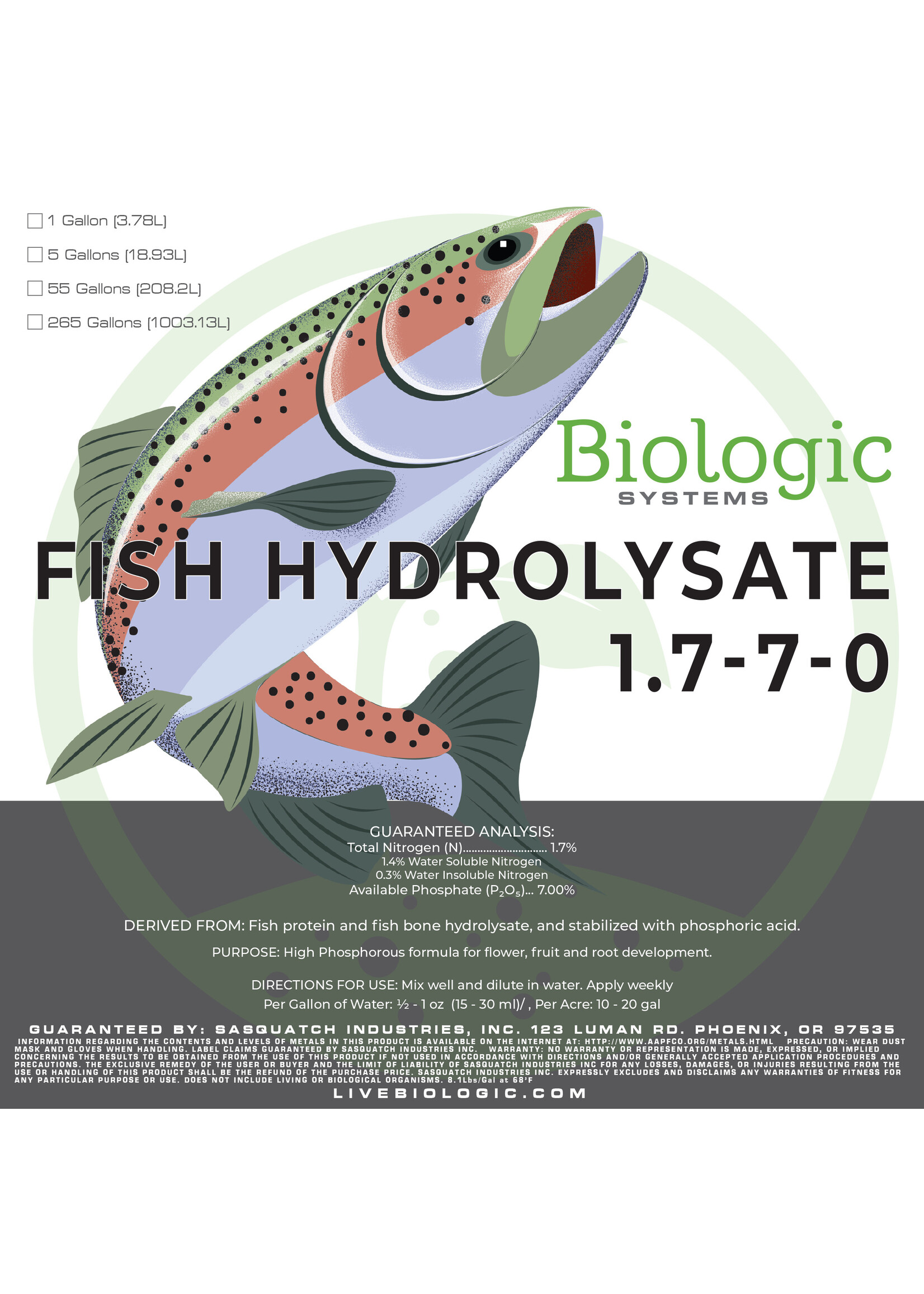 Biologic Systems Fish Hydrolysate