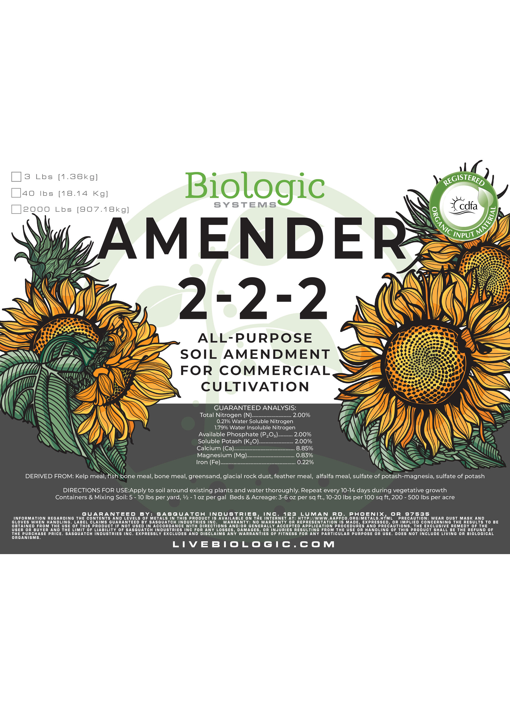 Biologic Systems Amender 2-2-2