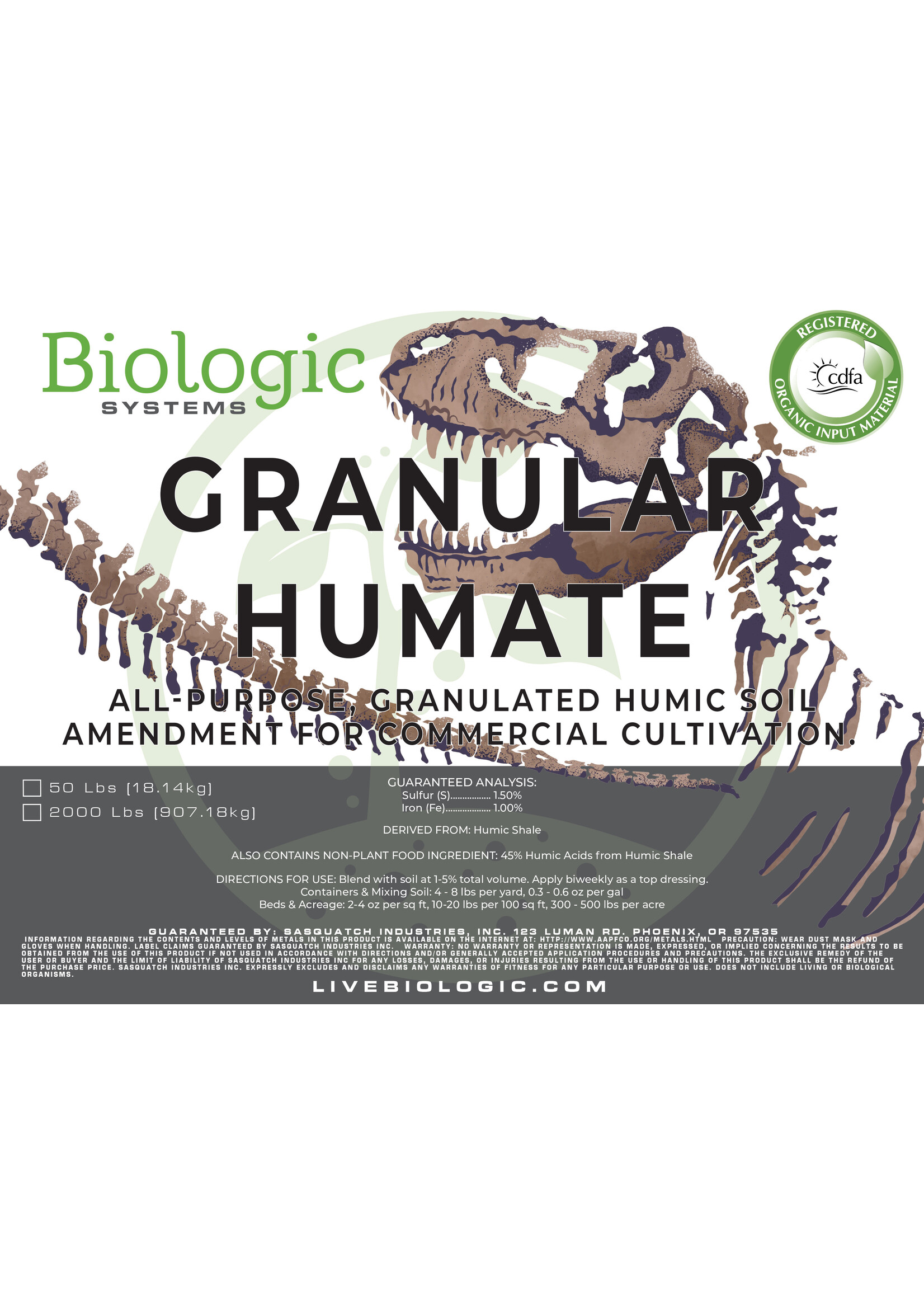 Biologic Systems Granular Humate