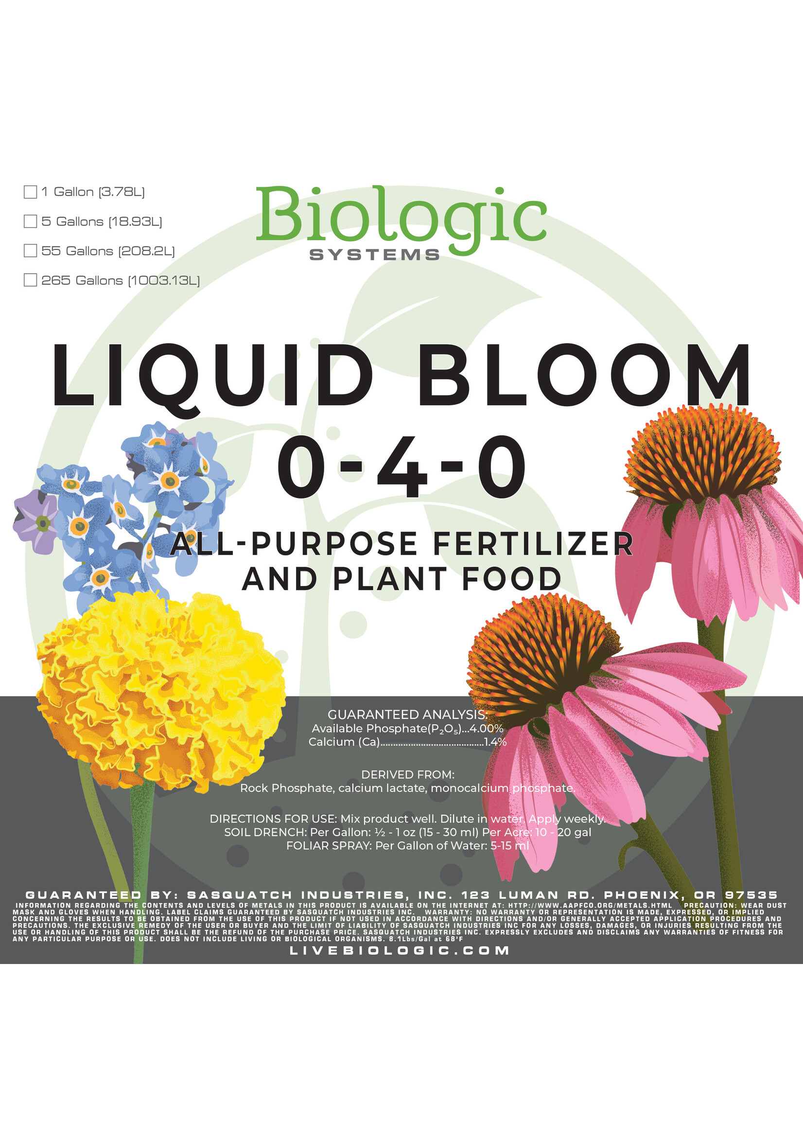 Biologic Systems Liquid Bloom 0-4-0
