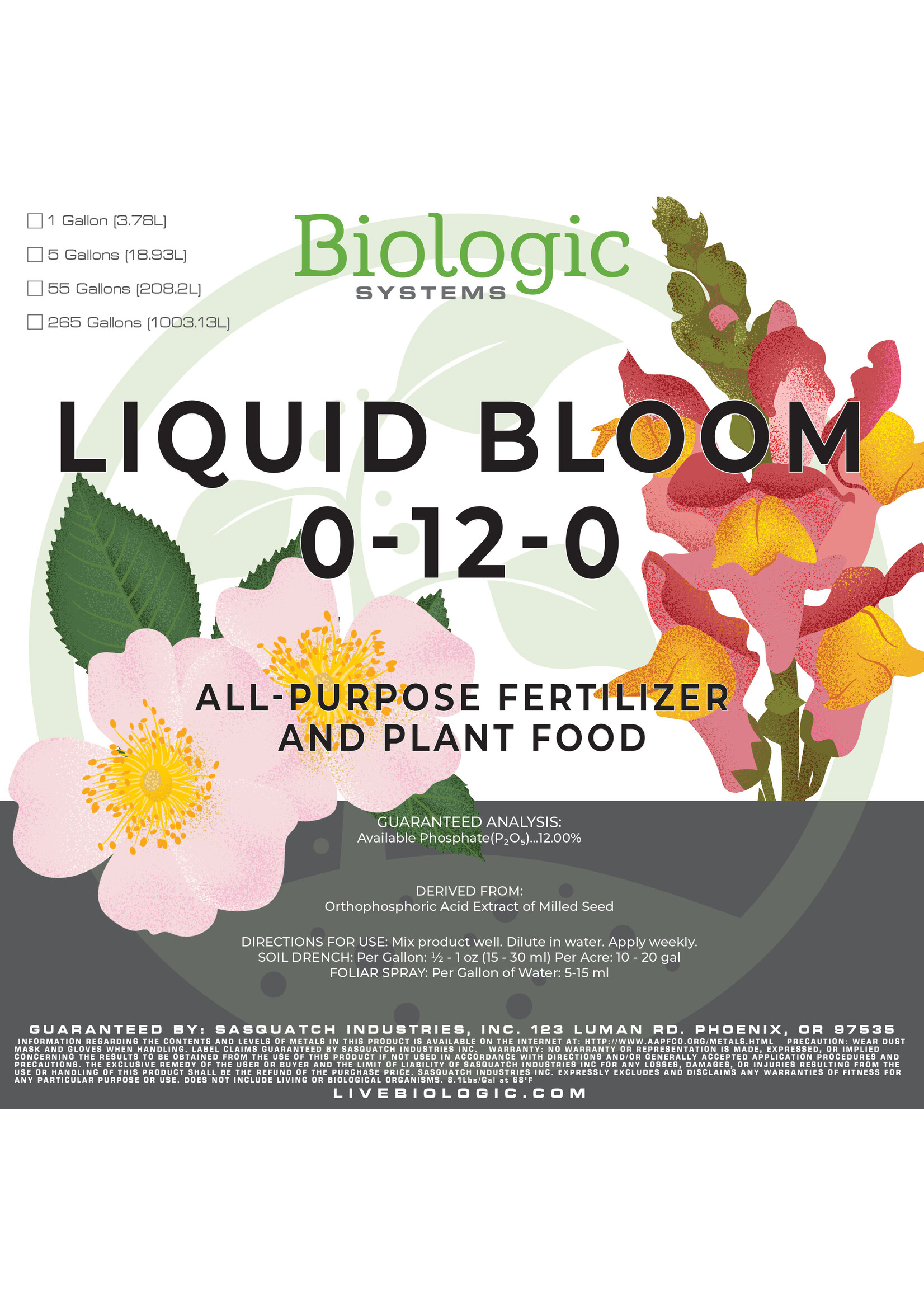 Biologic Systems 0-12-0 Liquid Bloom
