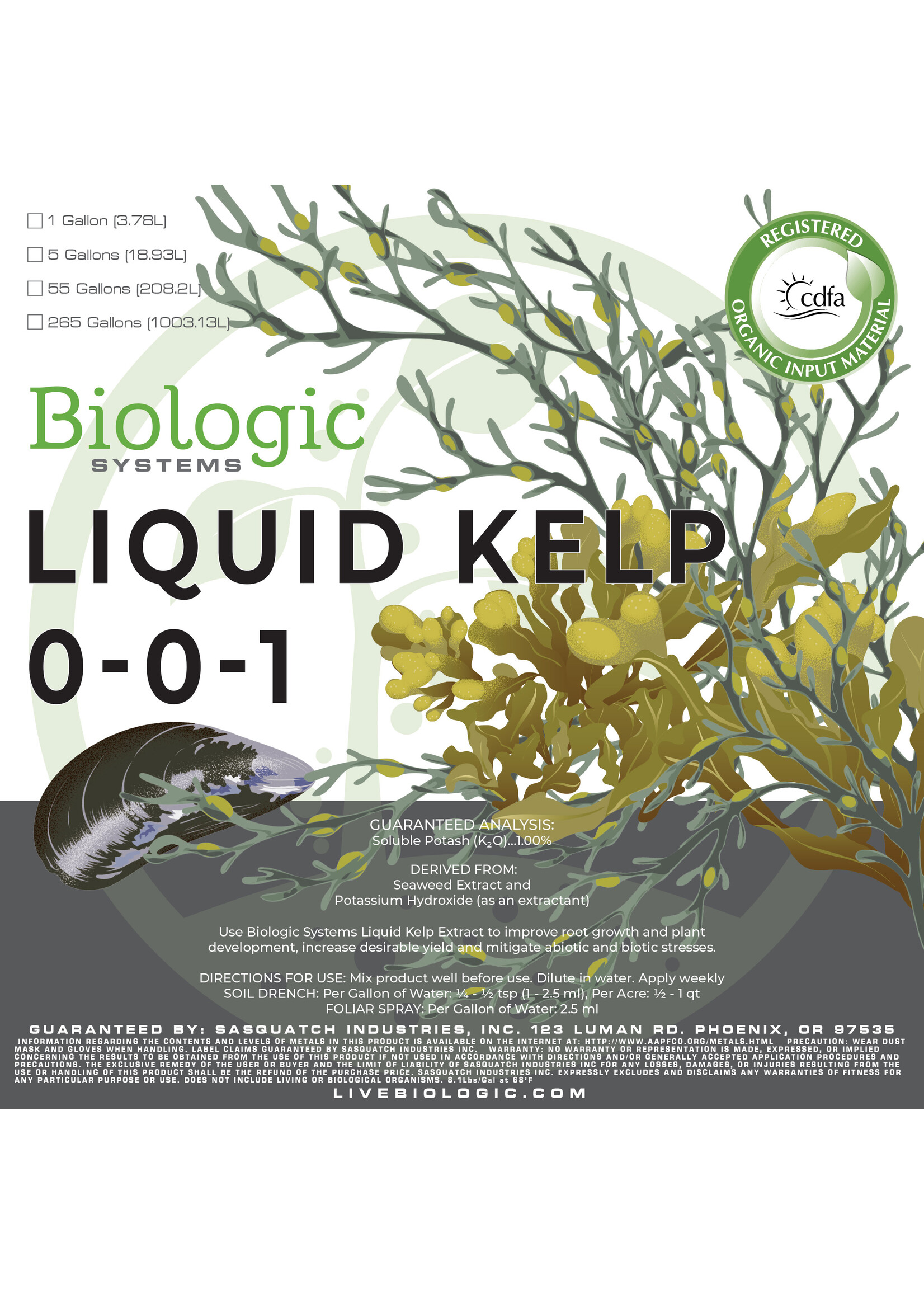 Biologic Systems Liquid Kelp  0-0-1