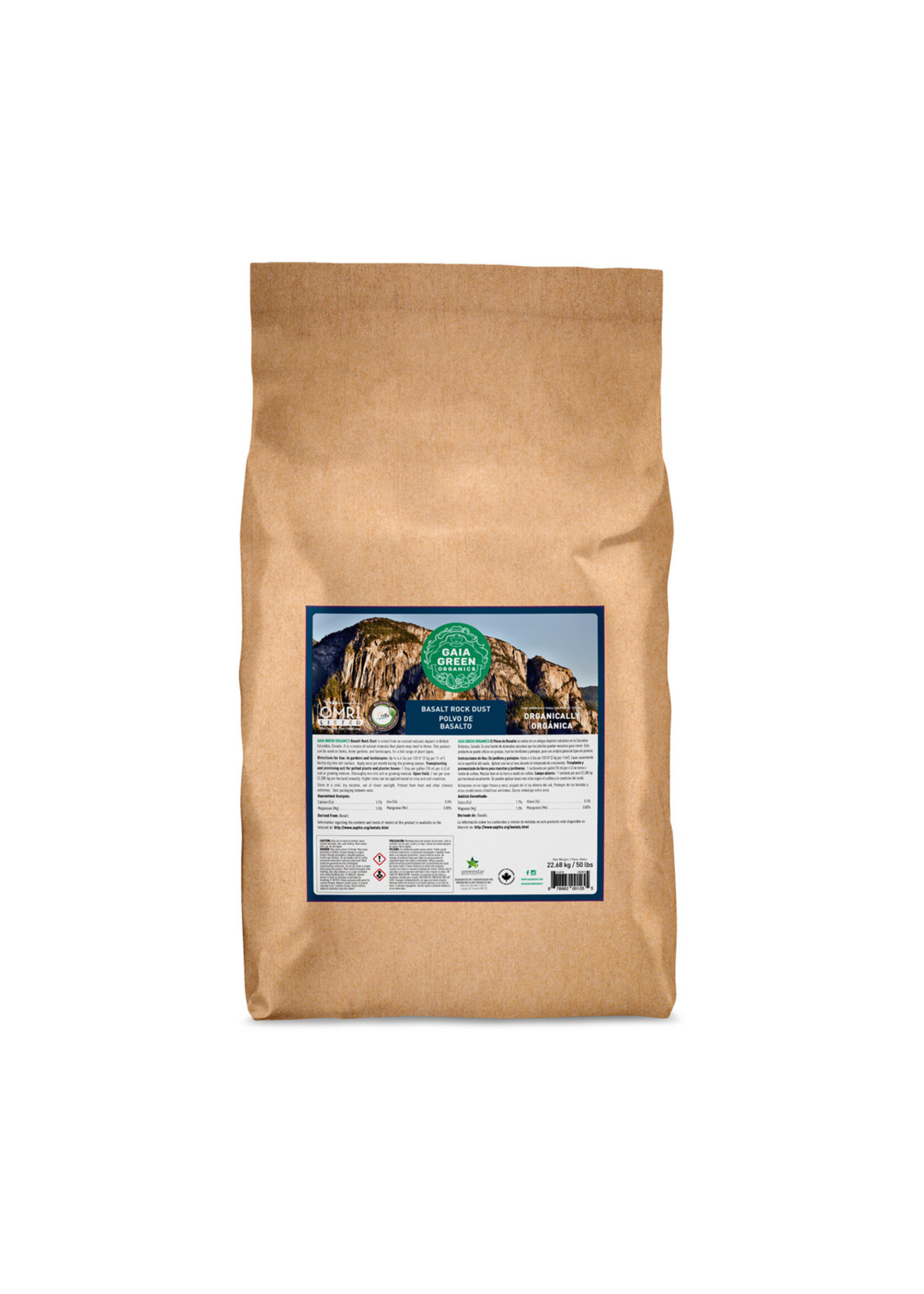 Gaia Green Organics Gaia Green Basalt Rock Dust 50 lb. (56/plt)