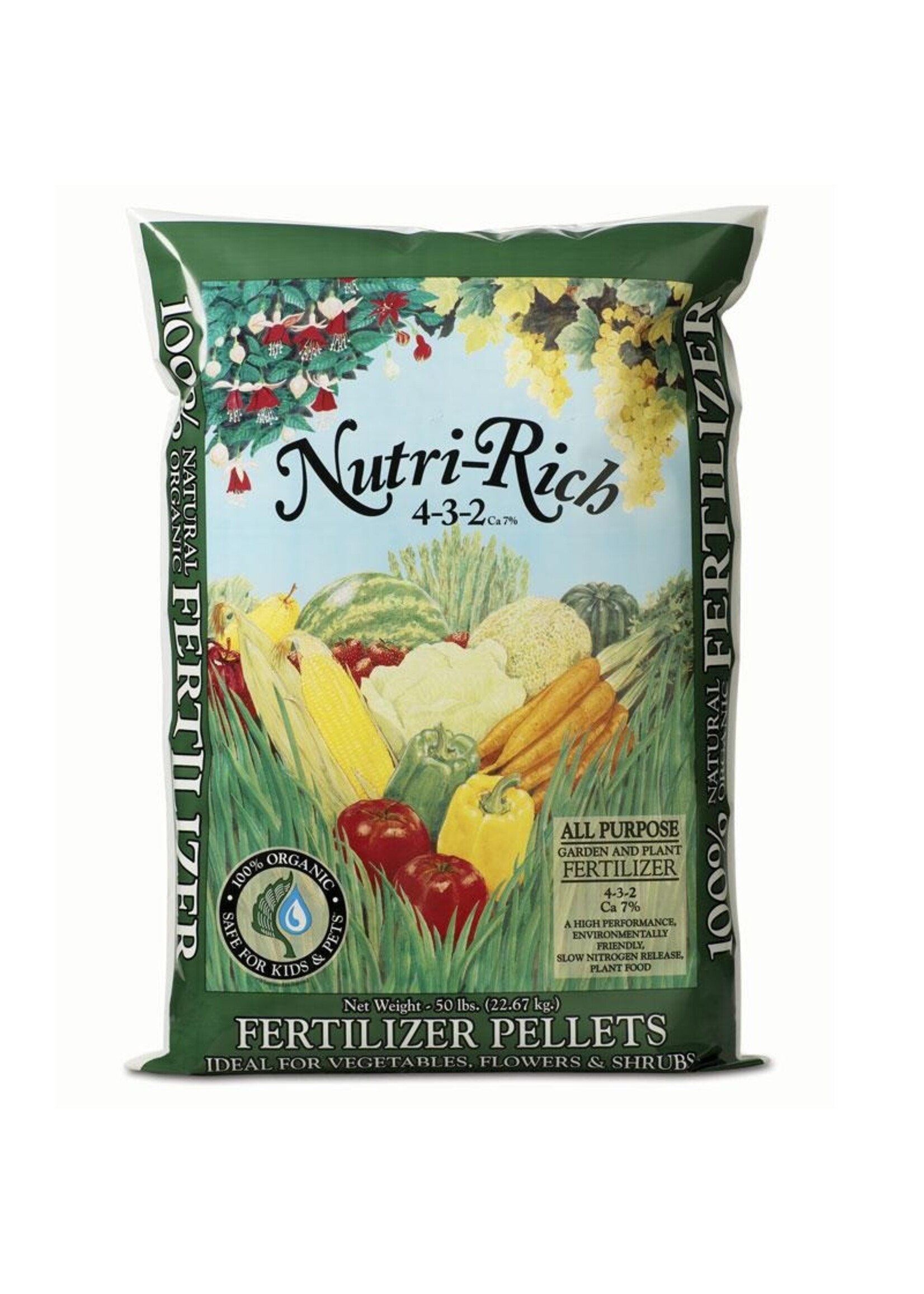 Nutri-Rich 4-3-2 PELLETS 50 lb. Bag (40/plt)