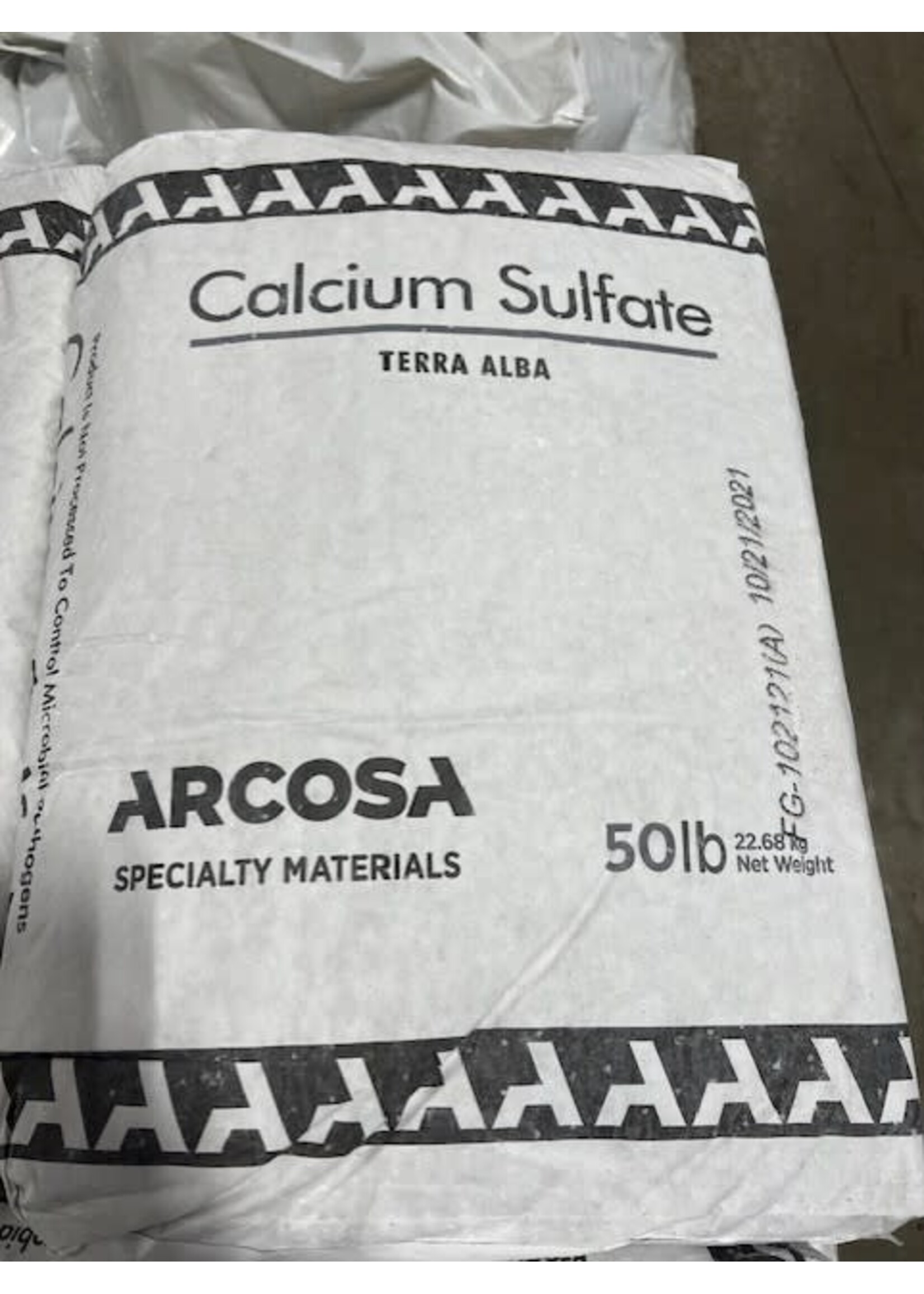 Gypsum (Calcium Sulfate) 50Lb./40Plt.  (Sol Pow. Terra Alba OG)