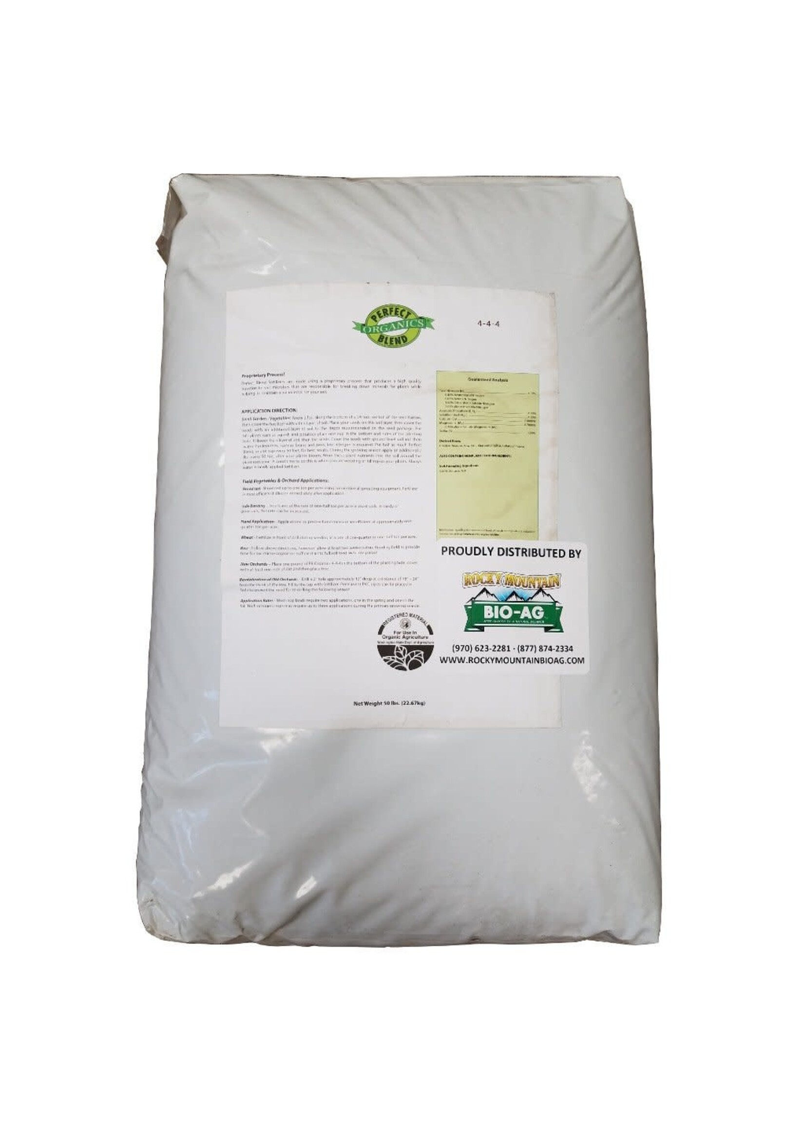 Perfect Blend Organics Perfect Blend 4-4-4 50 Lb. Bag 40/Pallet