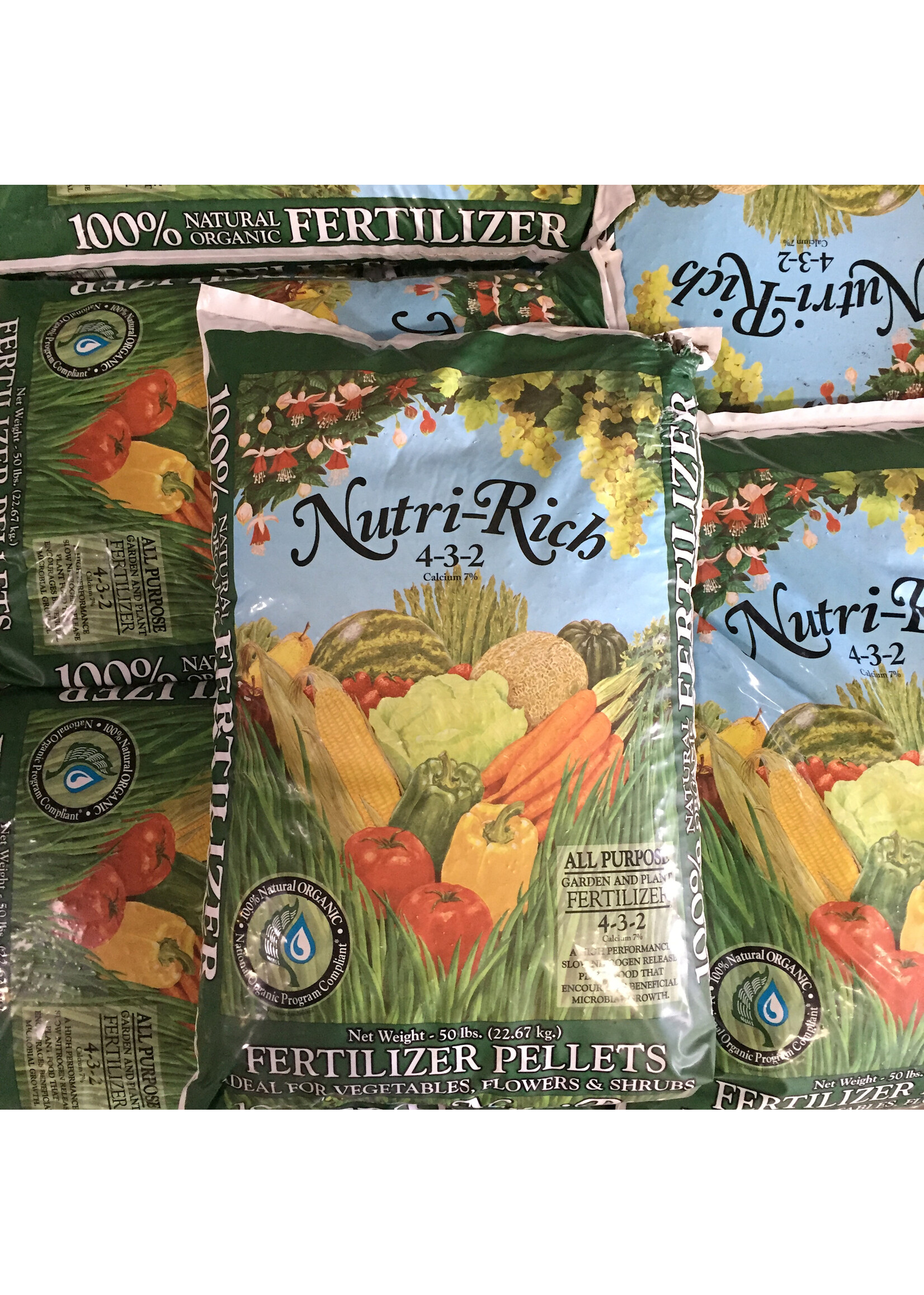 Nutri-Rich 4-3-2 PELLETS 50 lb. Bag (40/plt)
