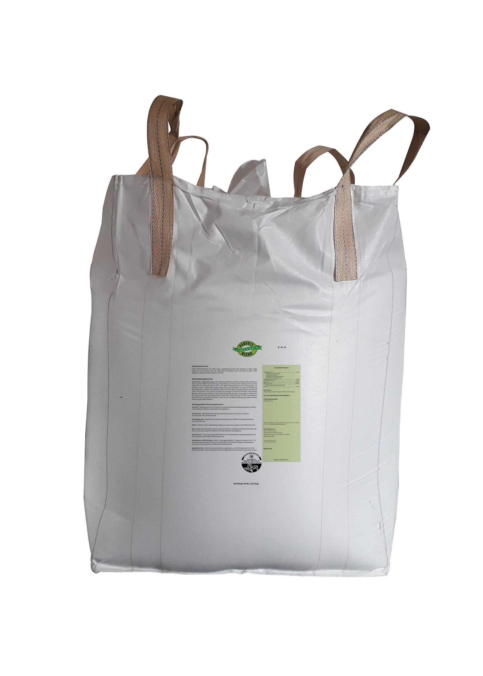 Perfect Blend Organics 4-4-4 1 Ton Tote