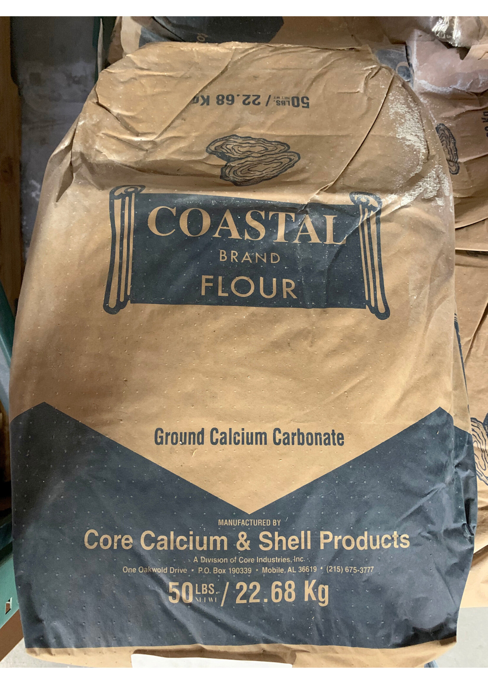 Coastal Brand Flour Oyster Shell Flour 50 lb. (56/plt)