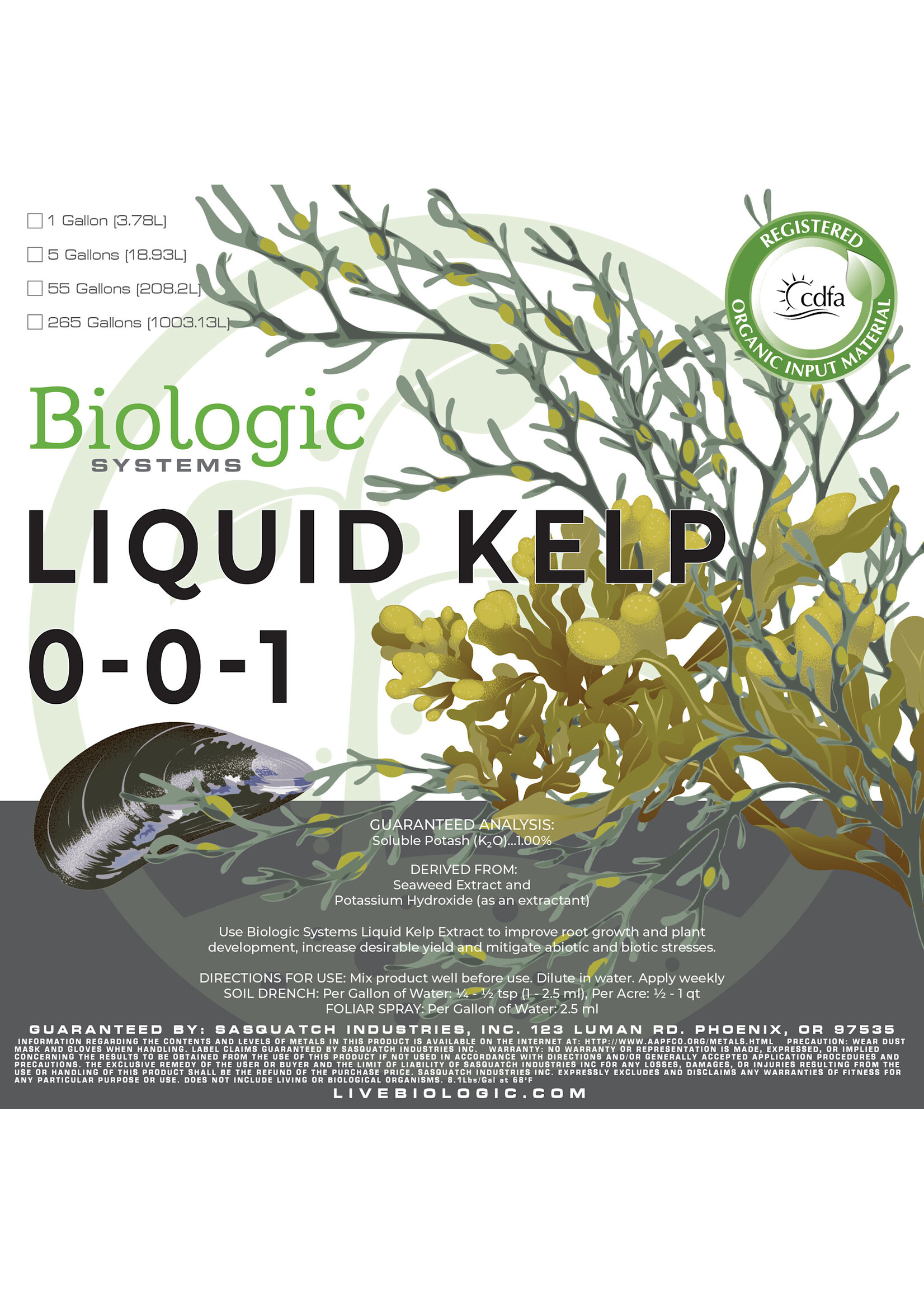Biologic Systems Liquid Kelp  0-0-1