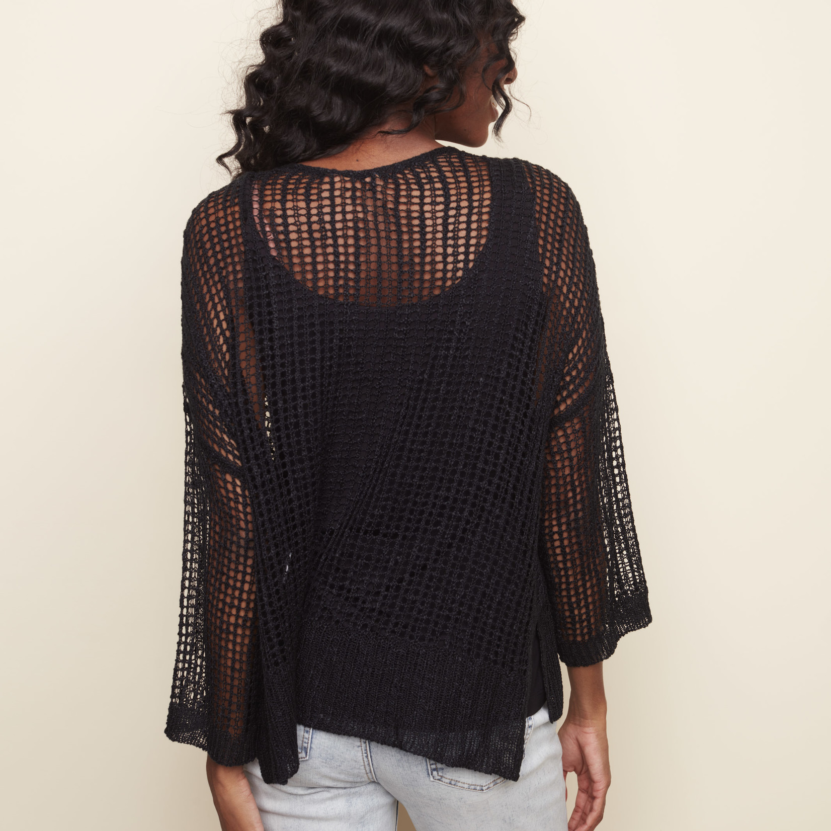 Charlie B Collection Crochet Knit Sweater