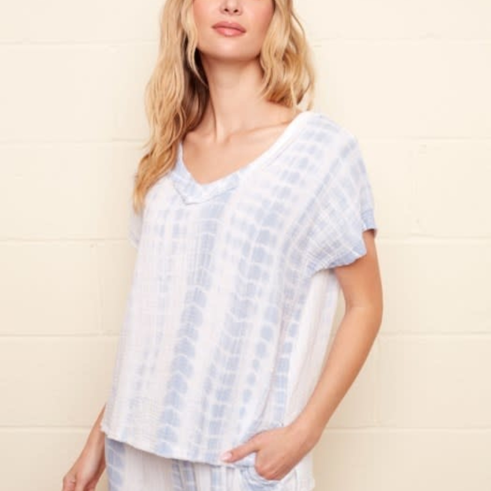 Charlie B Collection Bubble Gauze Tie Die Top