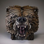 Edge Sculpture Grizzly Bear Bust Figure