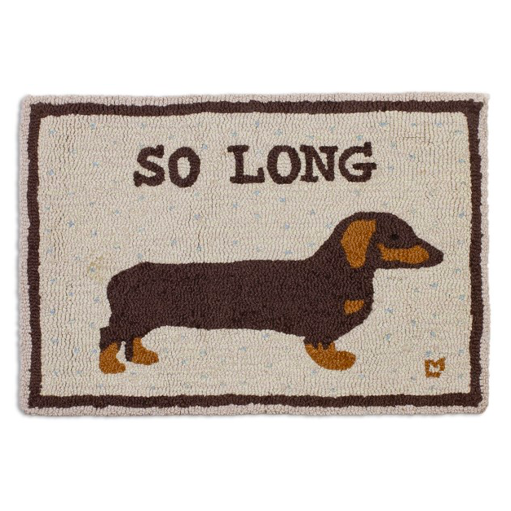 So Long Dachshund - Wool Hooked Rug