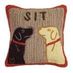 Sit - Wool Hooked Pillow