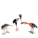 Mbare LTD Kingfisher, Secretarybird & Hoopoe Trio of Seedpod Birds  (ecom)