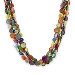 Five Strand Mother-Of-Pearl Necklace Confetti