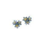 Michael Michaud Forget Me Not Triple Flower Post Earrings